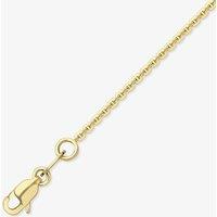 T.H.Baker Women's 9ct Yellow Gold 18-Inch Square Trace Necklace CN754-18 | Size: 18 inches