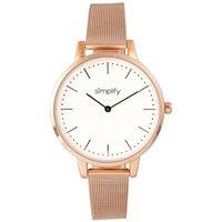 Simplify The 5800 Mesh Bracelet Watch in White