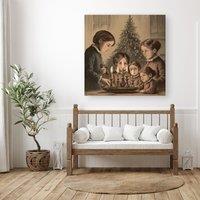 Warren Reed - Designer Christmas Candles Canvas | Size: W30 x H30