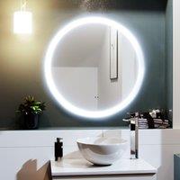 Nes Home Round Motion Sensor Bathroom LED Mirror Demister Anti-fog 700mm in Silver