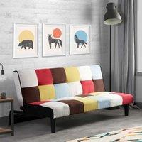 Birlea Velvet Sofa Bed Aurora 3 Seater Settee Modern Fabric