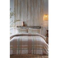 Appletree 'Verbier' 100% Brushed Cotton Duvet Cover Set in Natural | Size: Super King