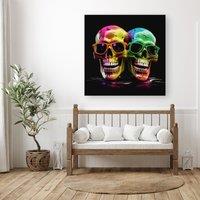 Warren Reed - Designer Happy Skeletons In Sunglasses Canvas | Size: W30 x H30