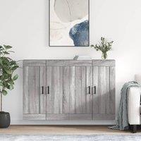 Berkfield Home Wall Mounted Cabinets 2 pcs Grey Sonoma Engineered Wood