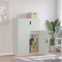 Berkfield Home File Cabinet Light Grey 90x40x130 cm Steel | Size: 90 x 40 x 130 cm