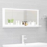Berkfield Home Bathroom Mirror White 90x10.5x37 cm Engineered Wood