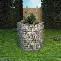 Berkfield Home Hexagonal Gabion Raised Bed 100x90x100 cm in Silver | Size: 100 x 90 x 100 cm