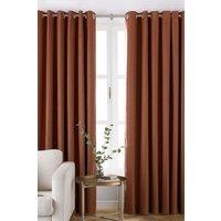 Furn Moon Premium Thermal Blackout Eyelet Curtains in Orange | Size: 168 cm width x 137 cm drop