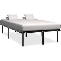 Bed Frame Black Metal 140x200 cm