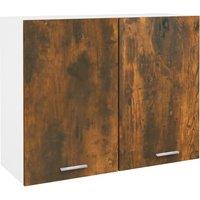 Hanging Cabinet Smoked Oak 80x31x60 cm Engineered Wood