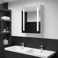 Berkfield Home LED Bathroom Mirror Cabinet 50x13x70 cm in White | Size: 50 x 13 x 70 cm