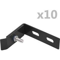 Berkfield Home Wall Corner Connector 10 Sets Anthracite in Black