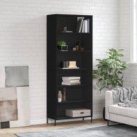 Berkfield Home Highboard Black 69.5x32.5x180 cm Engineered Wood