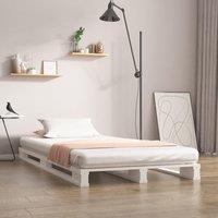 Berkfield Home Pallet Bed White 100x200 cm Solid Wood Pine