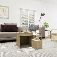 Berkfield Home Nesting Tables 3 pcs Sonoma Oak Engineered Wood in Brown