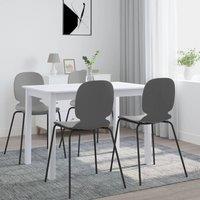 Dining Table White 114x71x75 cm Solid Rubber Wood