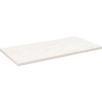 Berkfield Home Table Top White 100x50x2.5 cm Solid Wood Pine Rectangular