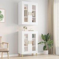 Berkfield Home Hanging Wall Cabinet White 69.5x34x90 cm