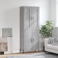 Berkfield Home Highboard Grey Sonoma 69.5x34x180 cm Engineered Wood