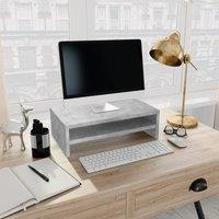 Berkfield Home Monitor Stand Concrete Grey 42x24x13 cm Engineered Wood | Size: 42 x 24 x 13 cm