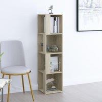 Berkfield Home Corner Cabinet Sonoma Oak 33x33x132 cm Engineered Wood in Brown | Size: 33 x 33 x 132 cm