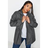 Yours Women's Lightweight Parka Jacket in Grey | Size: 22-24