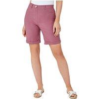 Roman Women's Elastic Waist Turn Up Stretch Shorts in Beige | Size: 22