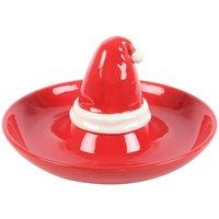 Something Different Chip & Dip Santa Hat Dish in Red