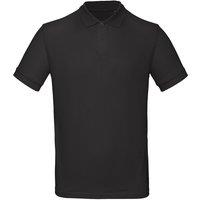 B&C Men's Collection Inspire Polo Shirt in Black | Size: Medium