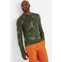 TOG24 Men's 'Snowdon' Camo Thermal Base Layer Crew Neck in Khaki | Size: Small
