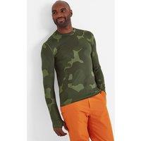 TOG24 Men's 'Snowdon' Camo Thermal Base Layer Crew Neck in Khaki | Size: Medium