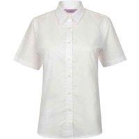 Henbury Women's Oxford Short-Sleeved Formal Shirt in White | Size: XL