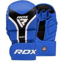 RDX SPORTS Men's RDX Grappling Gloves Shooter AURA Plus T-17 in Blue | Size: Medium