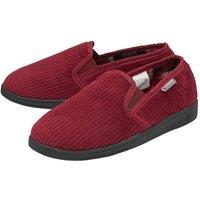 Dunlop Men's Tartan Lined Slippers With Memory Foam in Red | Size: 10