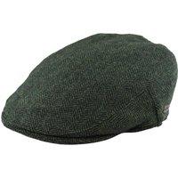 TruClothing Men's Flat Cap Wool Herringbone Tweed Vintage Classic 1920s Peaky Blinders in Olive | Size: Large