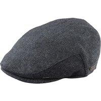 TruClothing Men's Flat Cap Wool Herringbone Tweed Vintage Classic 1920s Peaky Blinders in Charcoal | Size: Medium