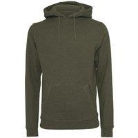 Build Your Brand Men's Heavyweight Hoodie in Olive | Size: Large