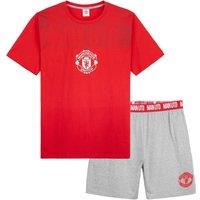 Manchester United FC Men's Short Pyjama Set | Size: 2XL