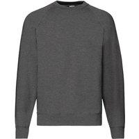 Fruit of the Loom Men's Classic 80 20 Raglan Sweatshirt in Dark Grey | Size: Medium