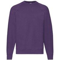 Fruit of the Loom Men's Classic 80 20 Raglan Sweatshirt in Purple | Size: Large