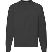 Fruit of the Loom Men's Classic 80 20 Raglan Sweatshirt in Black | Size: Medium