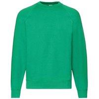 Fruit of the Loom Men's Classic 80 20 Raglan Sweatshirt in Green | Size: Small