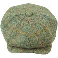 TruClothing Men's 8 Panel Razor Baker Check Flat Cap Peaky Blinders in Green | Size: Large