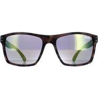 Superdry Men's Square Matte Rubberised Tortoise Grey Yellow Flash Mirror Kobe SDS in Brown