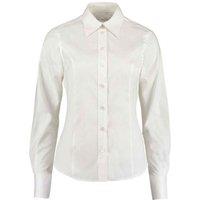 Kustom Kit Women's Premium Oxford Tailored Long-Sleeved Shirt in White | Size: 10