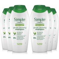 Simple Women's Kind to Hair Gentle Care 'Shampoo' with Vitamin B5, 6pk x 400ml in White