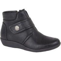 Boulevard Women's Wide Fit Ankle Boots in Black | Size: 6