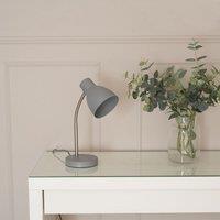 ValueLights Keela Adjustable Flexi Neck Desk Table Lamp in Grey