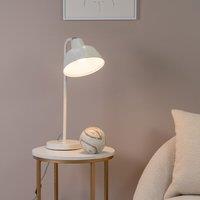 ValueLights Morris Retro Dome Metal Desk Office Table Lamp Light in White