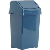 Wham High Grade 15L Plastic Flip Top, 15Ltr Small Waste Bin in Navy